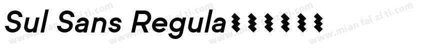 Sul Sans Regula字体转换